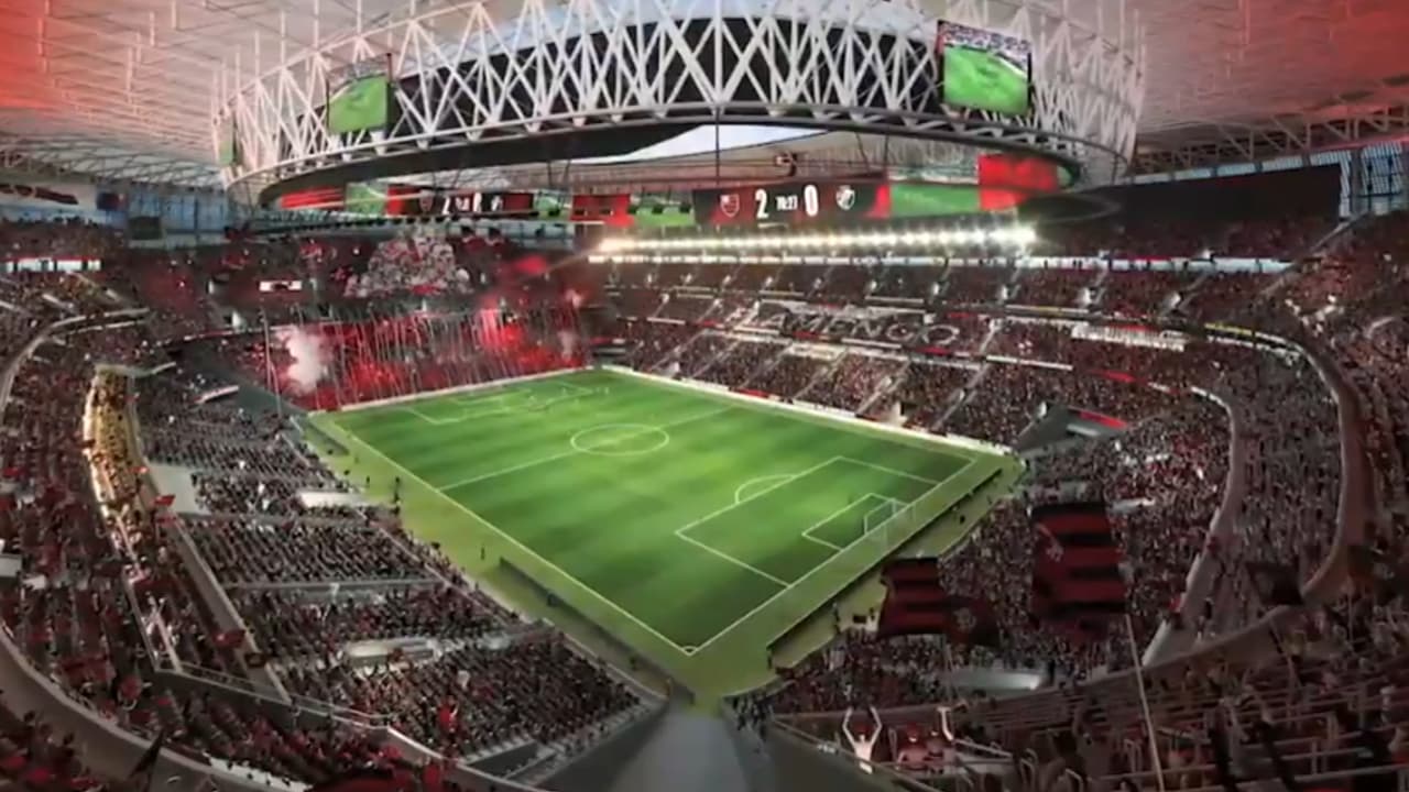 O estádio do Flamengo tem capacidade para 78 mil pessoas e é inspirado nos europeus;   Veja fotos