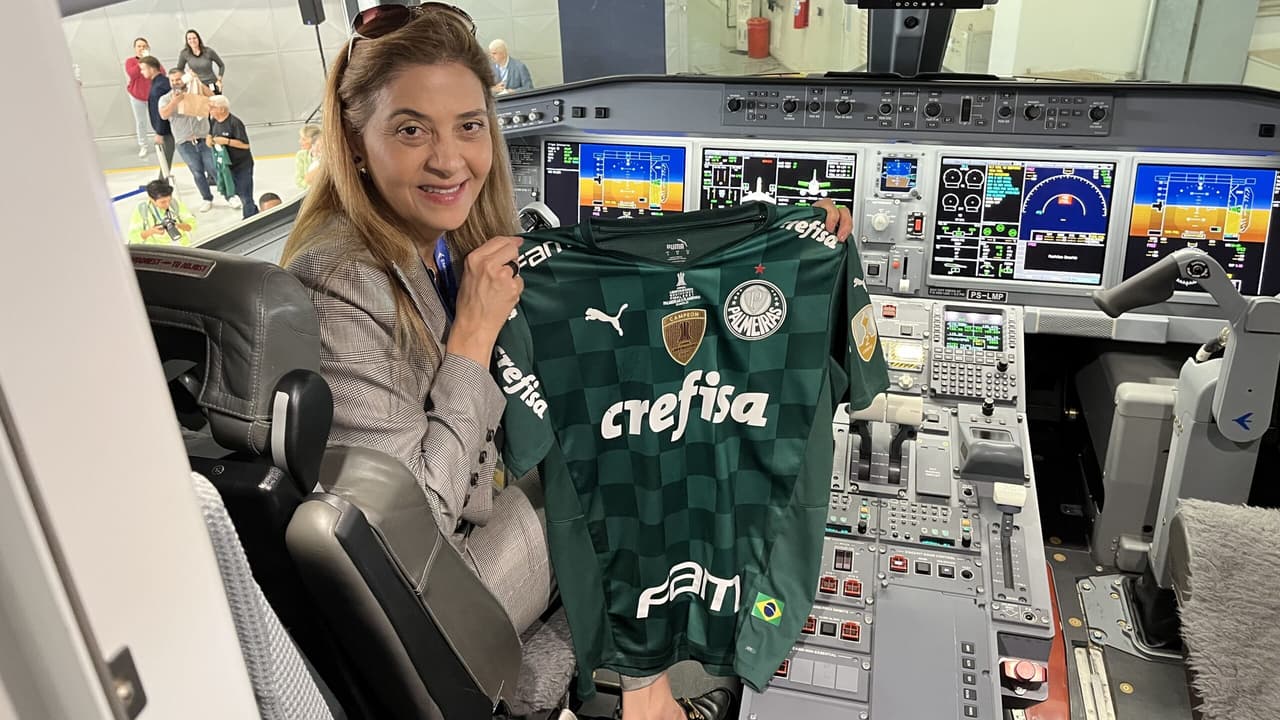 Leila Pereira explica quando o Palmeiras utilizará a nova aeronave e discute as vantagens para os atletas