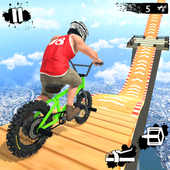 Desafio de bicicleta BMX Mega Ramp Crash