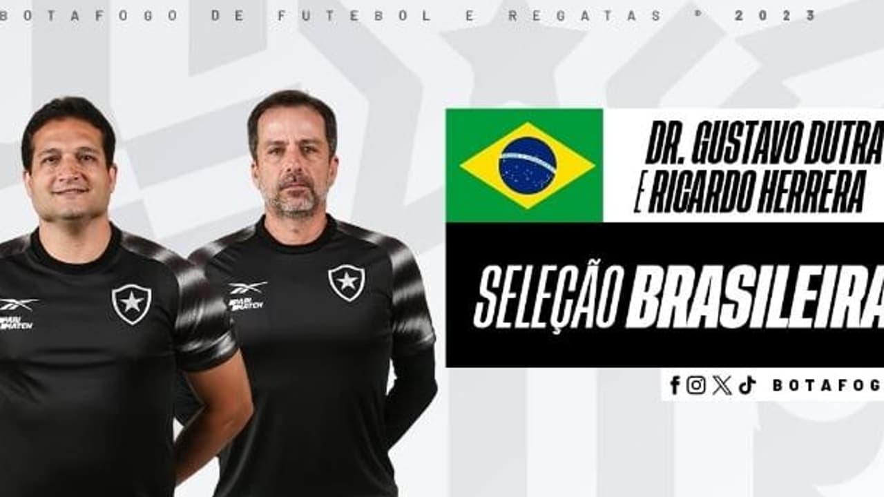 Que moral!   Membros da comissão técnica do Botafogo homenageados com ‘convocação’