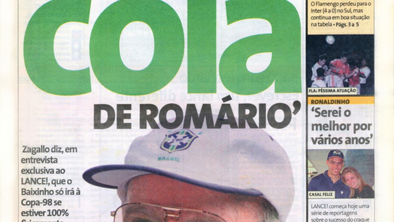 Lenda do futebol brasileiro, Zagallo também fez história na capa da Lance!