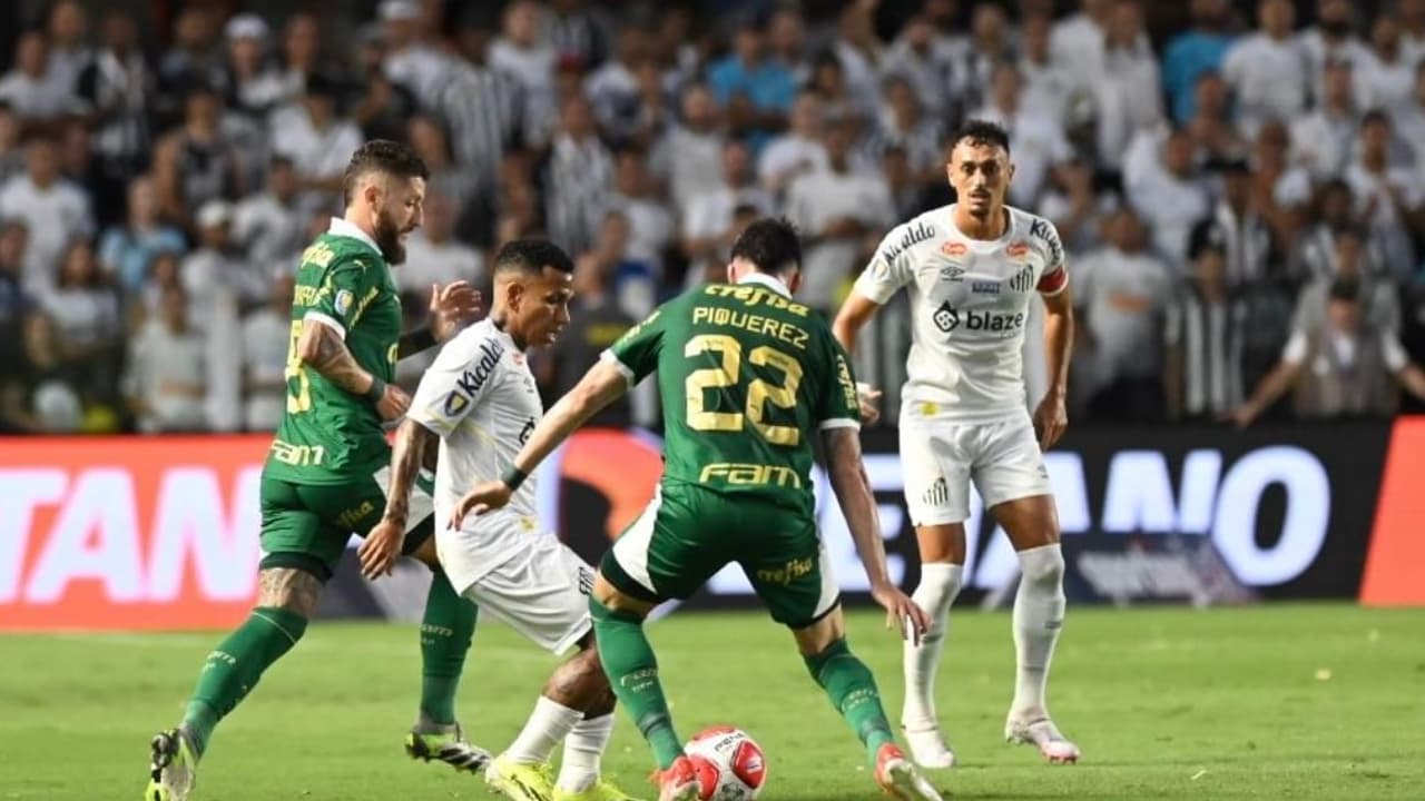 Com Neymar no Villa, Santos vence o Palmeiras e se beneficia da final do Paulistão