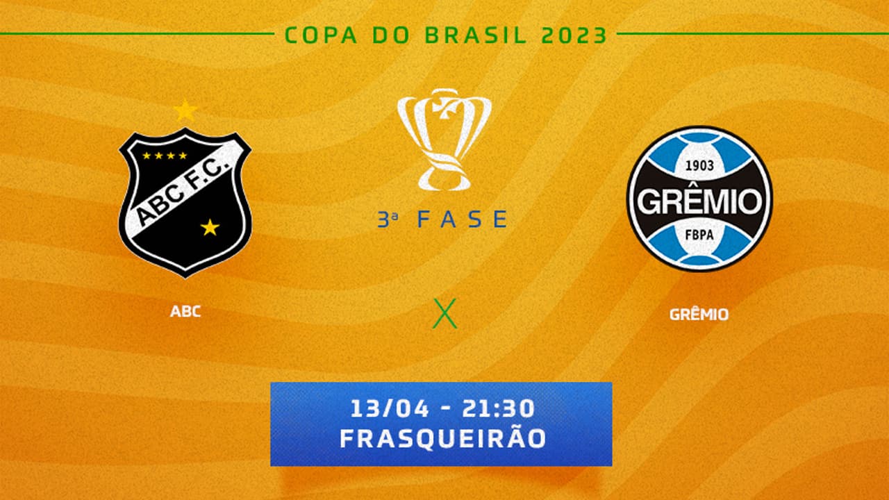 ABC x Grêmio: onde assistir, horários e escalações da Copa do Brasil