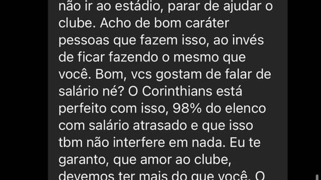 A esposa de Maycon falou em atraso no pagamento em Corinto;   Lança!   exibição de informações