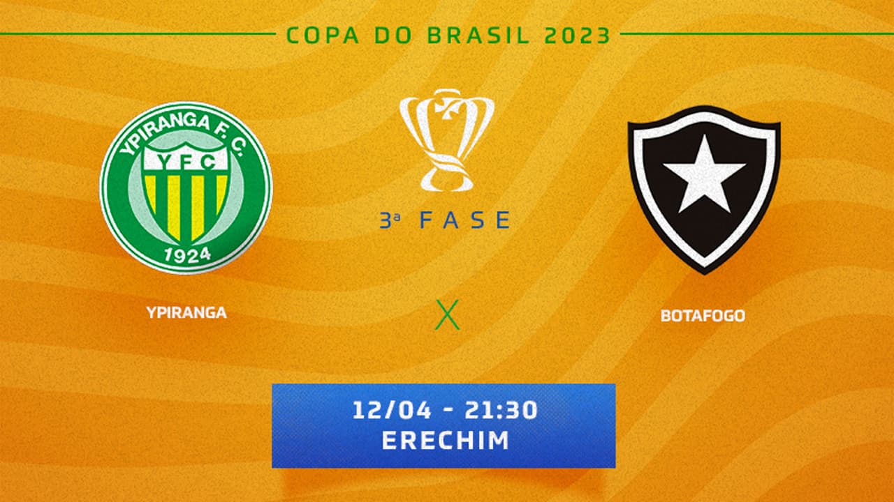 Ypiranga x Botafogo: onde assistir, escalação esperada e desfalques para a 3ª fase da Copa do Brasil