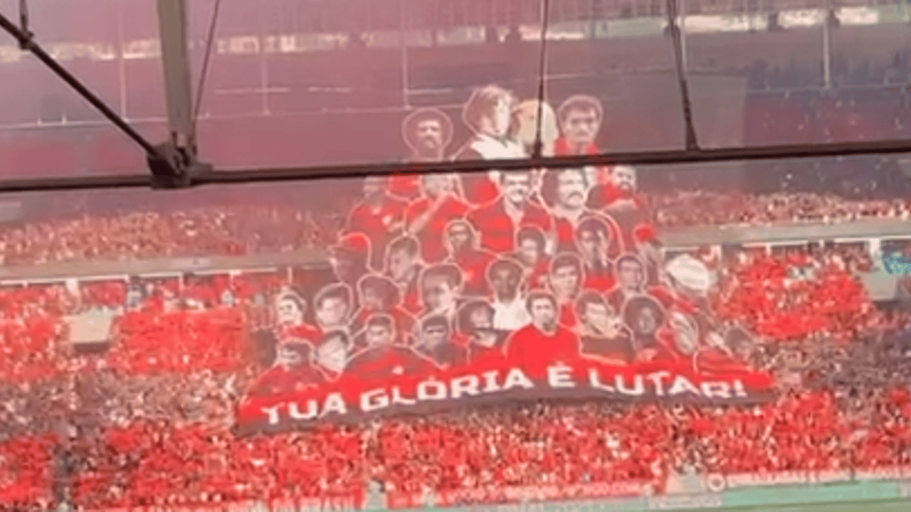 A torcida do Flamengo comemorou muito o final da Copa do Brasil, mas o fim do jogo e a derrota do time