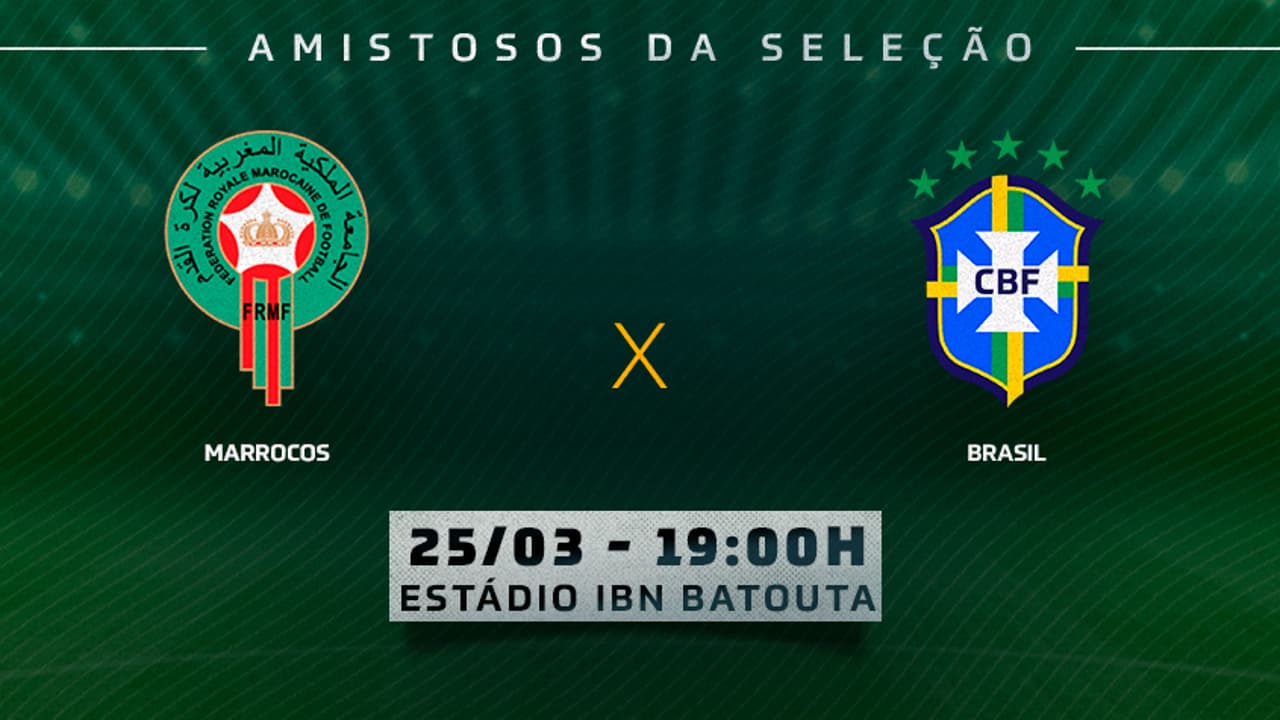 Marrocos x Brasil: onde assistir, horário e calendário do amistoso da seleção brasileira