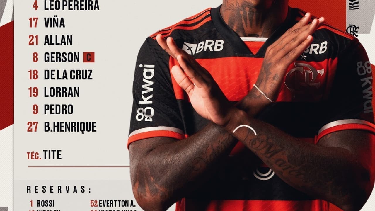 E Gabigol?   Flamengo definiu time para jogo contra o Amazonas;   Ver escalação