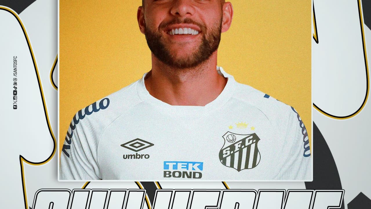 Presente de ano novo!   Santos anunciou a contratação do atacante Guilherme Augusto