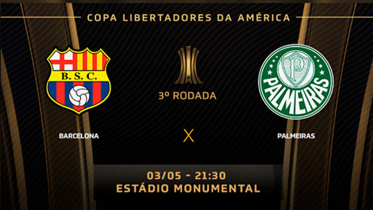 Barcelona-EQU x Palmeiras: onde assistir, prováveis ​​escalações e desfalques na partida da Libertadores