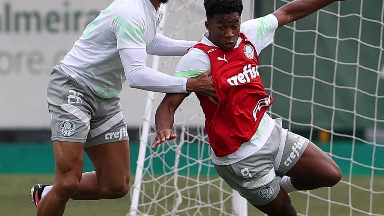 Com Endrick, Palmeiras completa preparação para encontro com São Bernardo