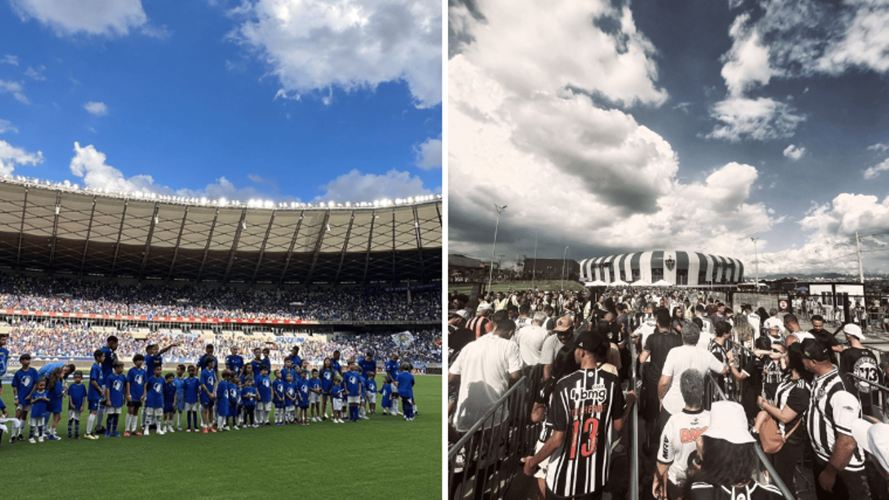 Nas ruas de Belo Horizonte, uma partida entre torcedores do Cruzeiro e do Atlético-MG morreu