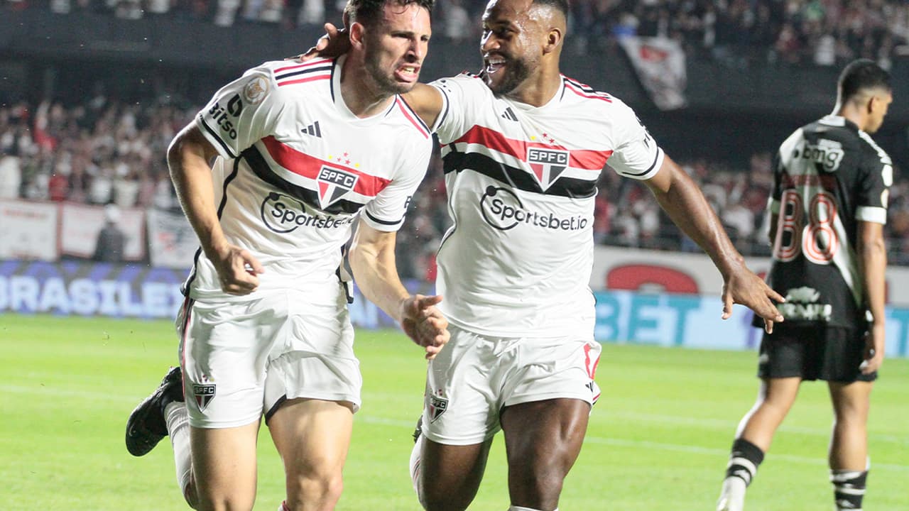 Com gol ‘Made in Cotia’ e excelente público, São Paulo vence o Vasco no Brasileirão