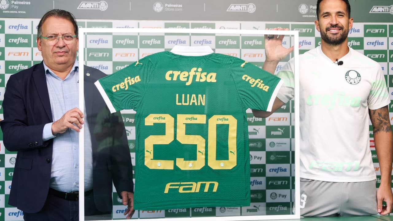 Luan disputa 250 partidas pelo Palmeiras: 'Gostamos do que enfrentamos aqui!'