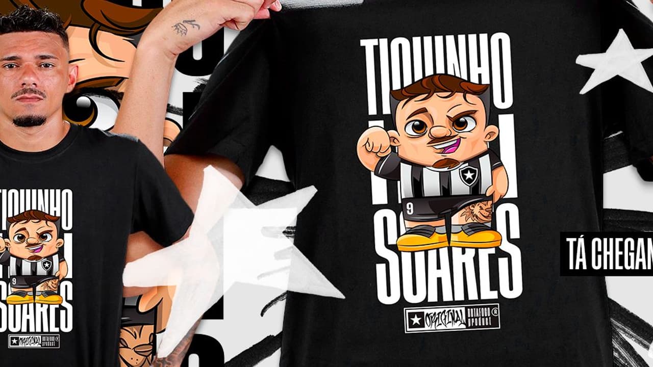 Botafogo lança seu novo projeto de licenciamento com a camisa de Tiquinho Soares