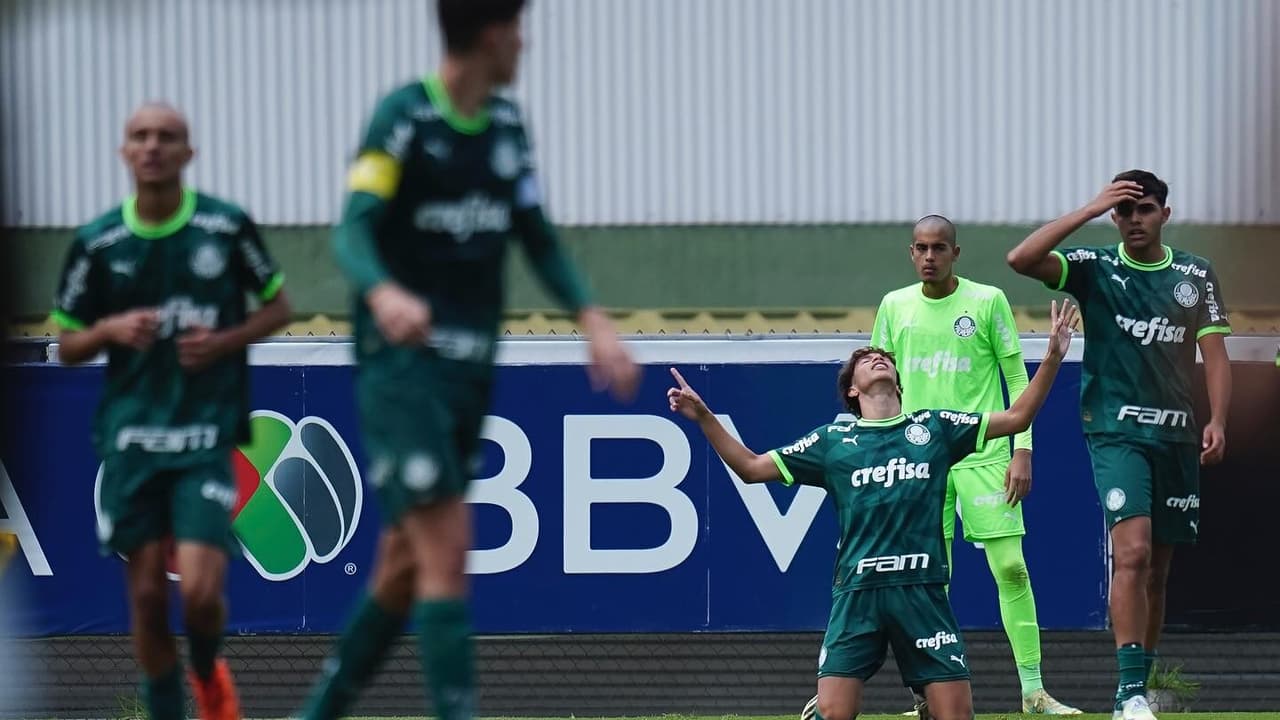 Palmeiras vence o Atlético de Madrid no torneio Sub-17, no México, goleiro comemora: 'Impusemos nosso próprio jogo'