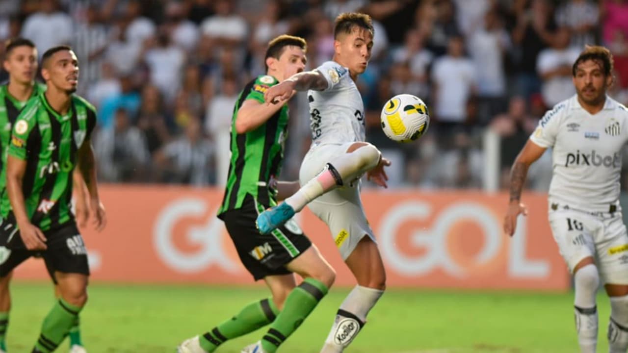 O Santos teve um péssimo desempenho no passado contra o América-MG;   Veja os números