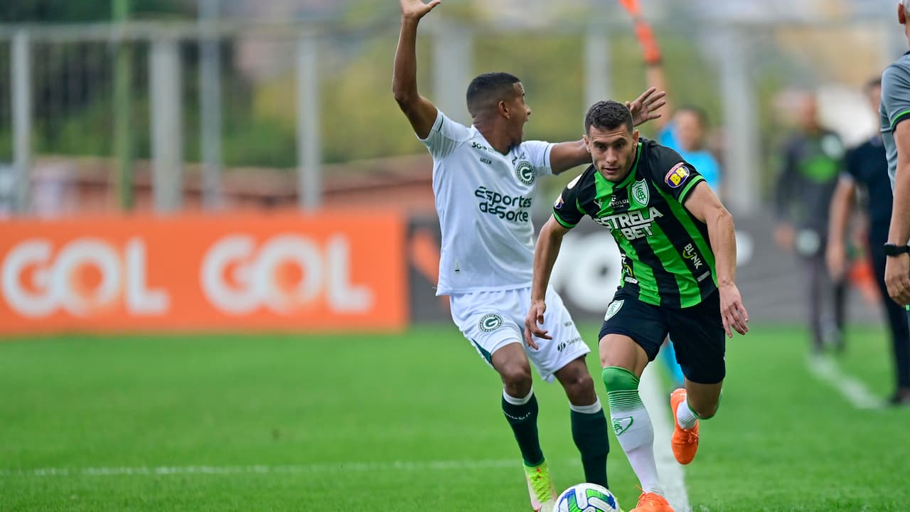 O gol de Lucas Halter dá a vitória ao Goiás e o América-MG Brasil afunda.