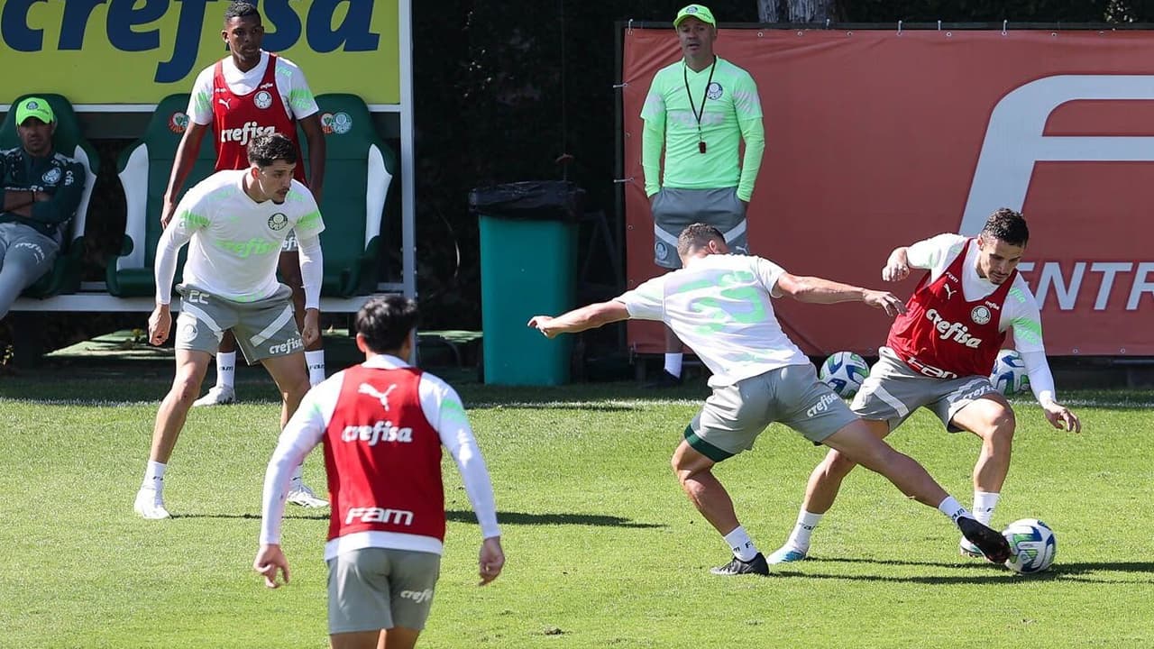 Sem Dudu em campo, Palmeiras voltou a aparecer focado no América-MG