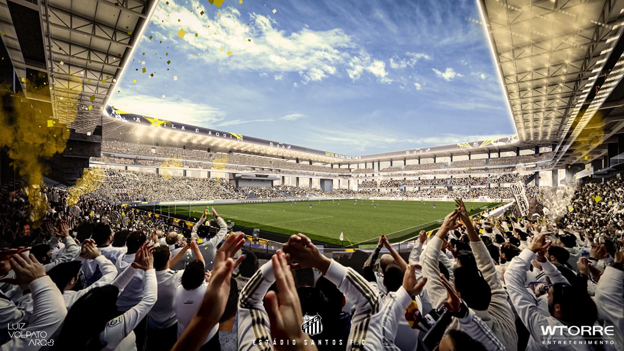 Como será o novo estádio do Santos?