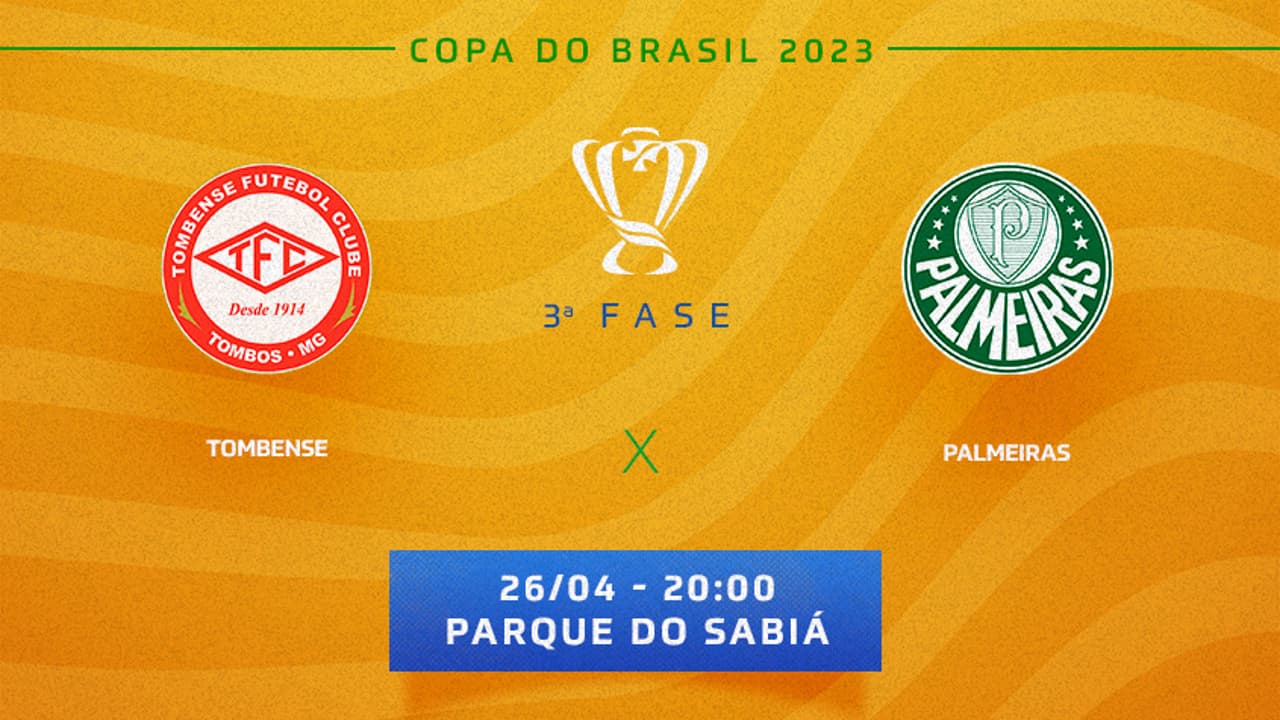 Tombense x Palmeiras: onde assistir, prováveis ​​escalações e desfalques na partida da Copa do Brasil