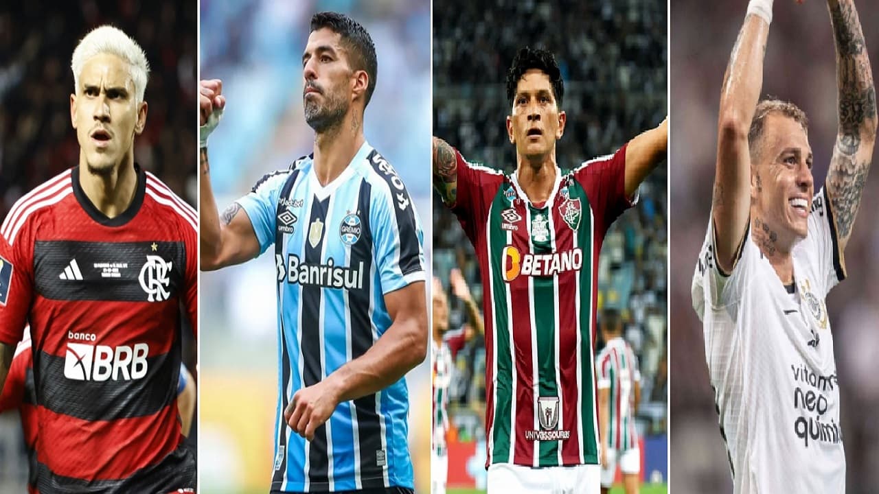 Pedro, Suárez, Cano, Guedes… confira os artilheiros do Brasil em 2023