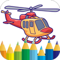 livro de colorir helicóptero