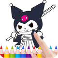 Livro para colorir Kawaii Kuromi