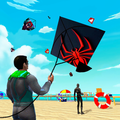 Jogo de pipa de super-herói - Kite fly